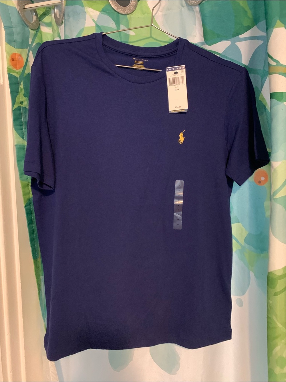 Ralph Lauren Men’s  M Polo Tee in Navy with Yellow Pony